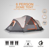 MobiHome DomeHike 6 Kişilik Otomatik Çadır-GRİ