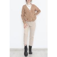 Embroidered Cardigan Milk Coffee - 384.1577.