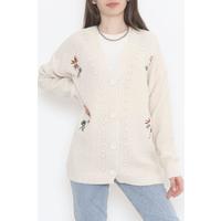 Embroidered Cardigan Beige - 381.1577.