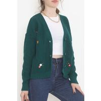 Embroidered Cardigan Emerald - 384.1577.