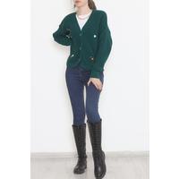 Embroidered Cardigan Emerald - 384.1577.