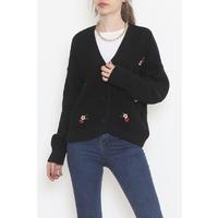 Embroidered Cardigan Black - 384.1577.