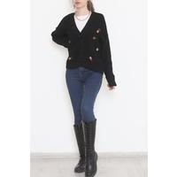 Embroidered Cardigan Black - 384.1577.