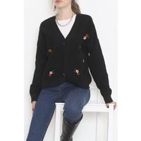 Embroidered Cardigan Black - 384.1577.