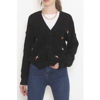 Embroidered Cardigan Black - 384.1577.