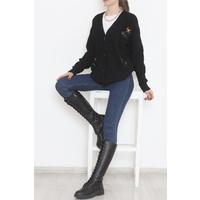 Embroidered Cardigan Black - 381.1577.