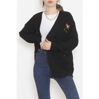 Embroidered Cardigan Black - 381.1577.