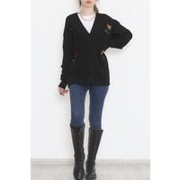 Embroidered Cardigan Black - 381.1577.