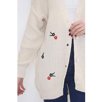 Embroidered Cardigan Beige - 383.1577.