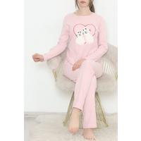 Embroidered Corduroy Pajama Set Powder - 12519.1048.