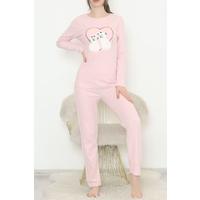 Embroidered Corduroy Pajama Set Powder - 12519.1048.