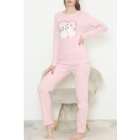 Embroidered Corduroy Pajama Set Powder - 12519.1048.