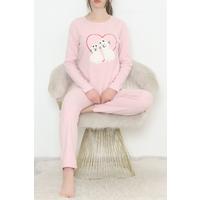 Embroidered Corduroy Pajama Set Powder - 12519.1048.