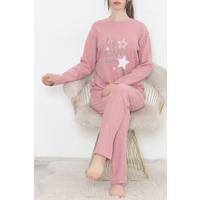 Embroidered Corduroy Pajama Set Gülkurusu2 - 12519.1048.