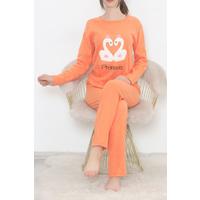 Embroidered Corduroy Pajama Set Orange - 12519.1048.