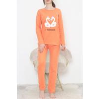 Embroidered Corduroy Pajama Set Orange - 12519.1048.