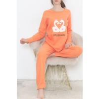 Embroidered Corduroy Pajama Set Orange - 12519.1048.