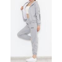 Embroidered Tracksuit Gray - 12137.1377.