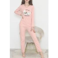 Embroidered Corduroy Pajama Set Pink1 - 12519.1048.