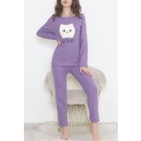 Embroidered Corduroy Pajama Set Purple - 12519.1048.