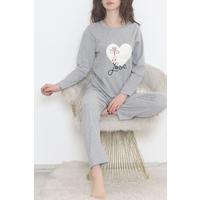 Embroidered Corduroy Pajama Set Greywhite1 - 12519.1048.