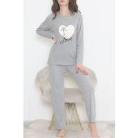 Embroidered Corduroy Pajama Set Greywhite1 - 12519.1048.