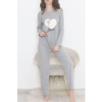 Embroidered Corduroy Pajama Set Greywhite1 - 12519.1048.