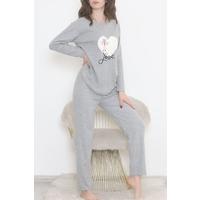 Embroidered Corduroy Pajama Set Greywhite1 - 12519.1048.