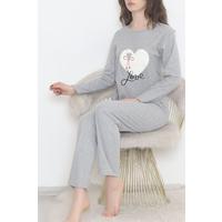 Embroidered Corduroy Pajama Set Greywhite1 - 12519.1048.