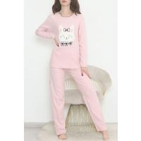 Embroidered Corduroy Pajama Set Powder Ekru - 12519.1048.