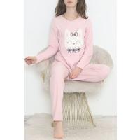 Embroidered Corduroy Pajama Set Powder Ekru - 12519.1048.