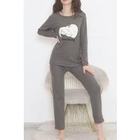 Embroidered Corduroy Pajama Set Light Brown - 12519.1048.