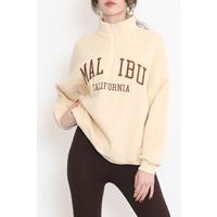 Embroidered Zipper Sweat Beige - 934.1247.