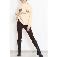 Embroidered Zipper Sweat Beige - 934.1247.