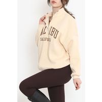 Embroidered Zipper Sweat Beige - 934.1247.