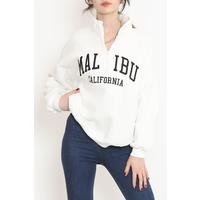 Embroidered Zipper Sweat White - 934.1247.