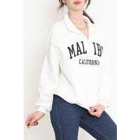 Embroidered Zipper Sweat White - 934.1247.