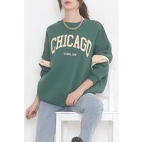 Embroidered 3 Thread Sweat Darkgreen - 3607.105.