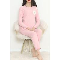 Nakışlı Fitilli Pijama Takımı Pembebeyaz - 12519.1048.