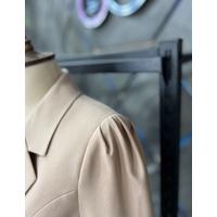 Shoulder Gathered Suit Beige