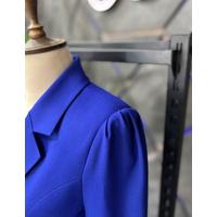 Shoulder Gathered Suit Saks Blue