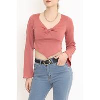 Front Low-cut Blouse Dried Rose - 12544.631.