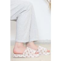 Open Front Polka Dot Slippers Gray Brown - 12364.264.