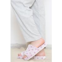 Open Front Polka Dot Slippers Lilac - 12364.264.