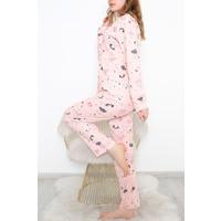 Button-Front Pajama Set Salmon - 150.1287.