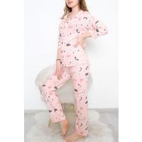 Button-Front Pajama Set Salmon - 150.1287.