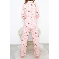 Button-Front Pajama Set Salmon - 150.1287.