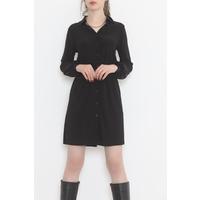 Button Front Dress Black - 3520.1595.