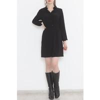 Button Front Dress Black - 3520.1595.