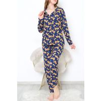 Button-Front Pajama Set Blue - 150.1287.